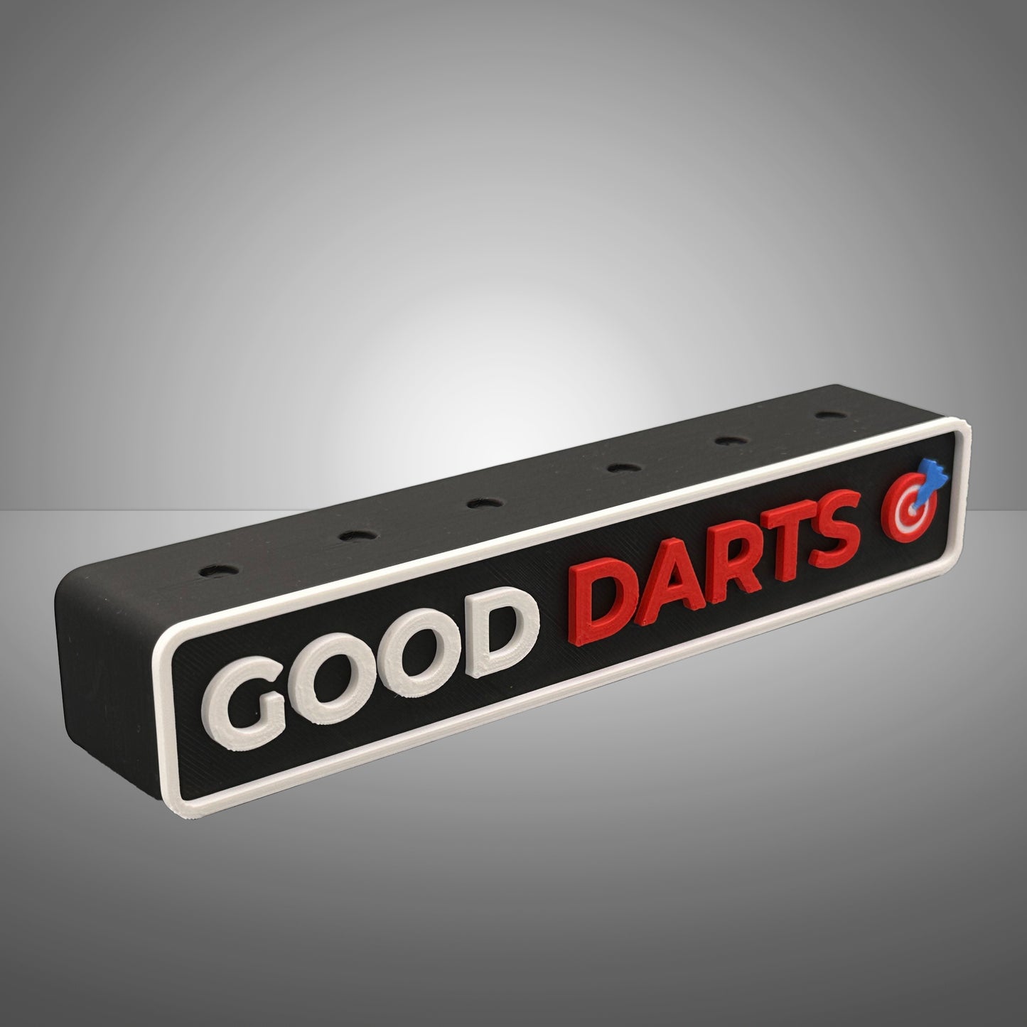 Wandhalterung "Good Darts" für 6 Darts