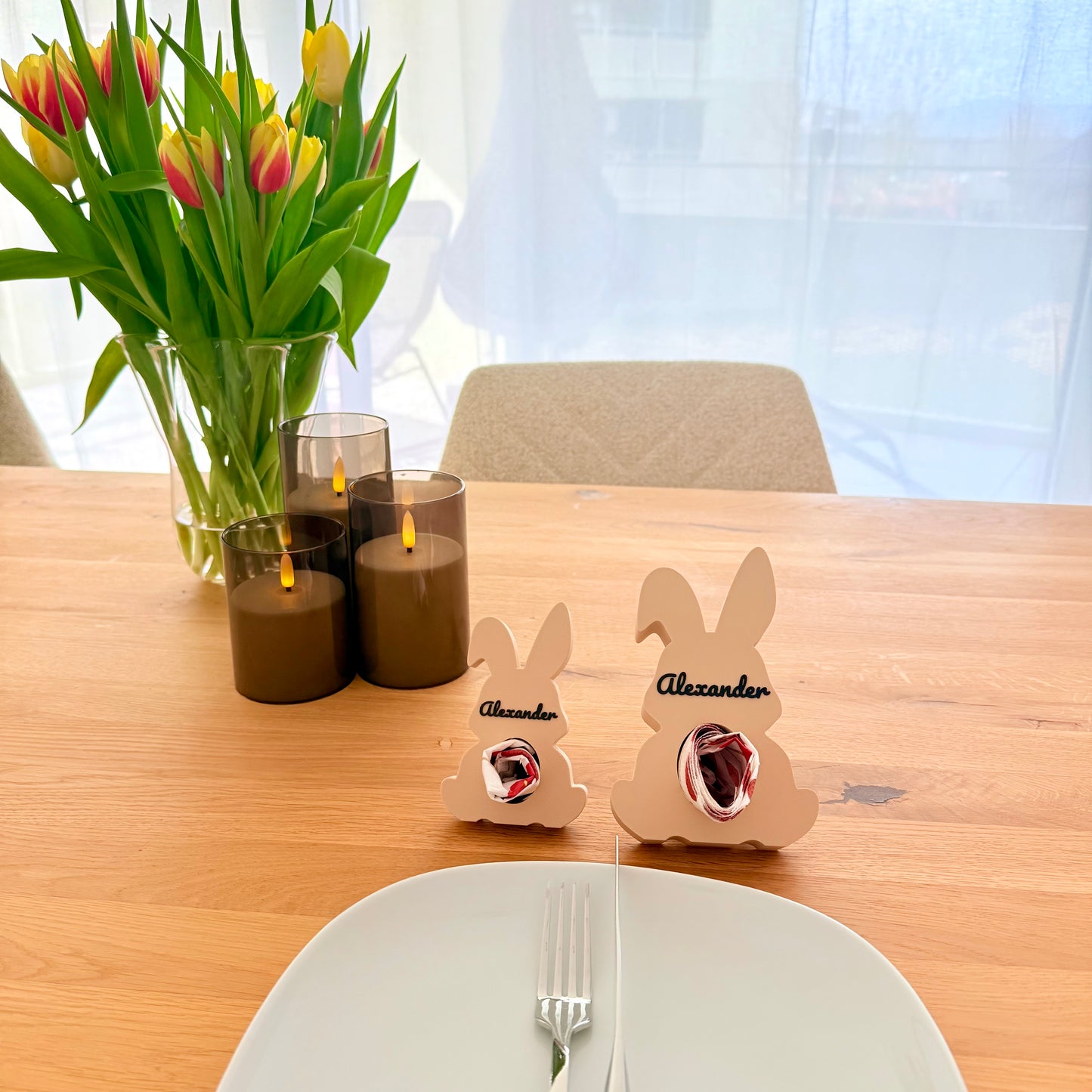 Serviettenhalter mit Namen - personalisierte Osterdeko