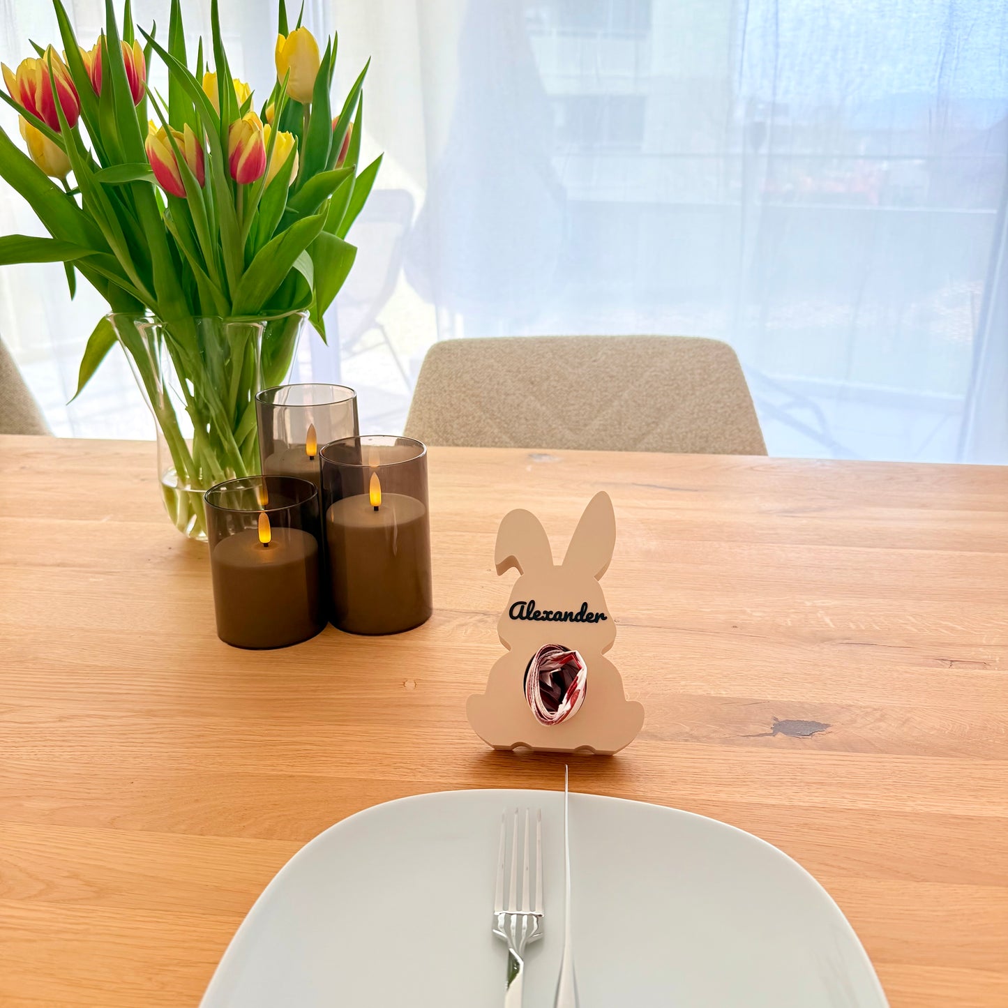 Serviettenhalter mit Namen - personalisierte Osterdeko