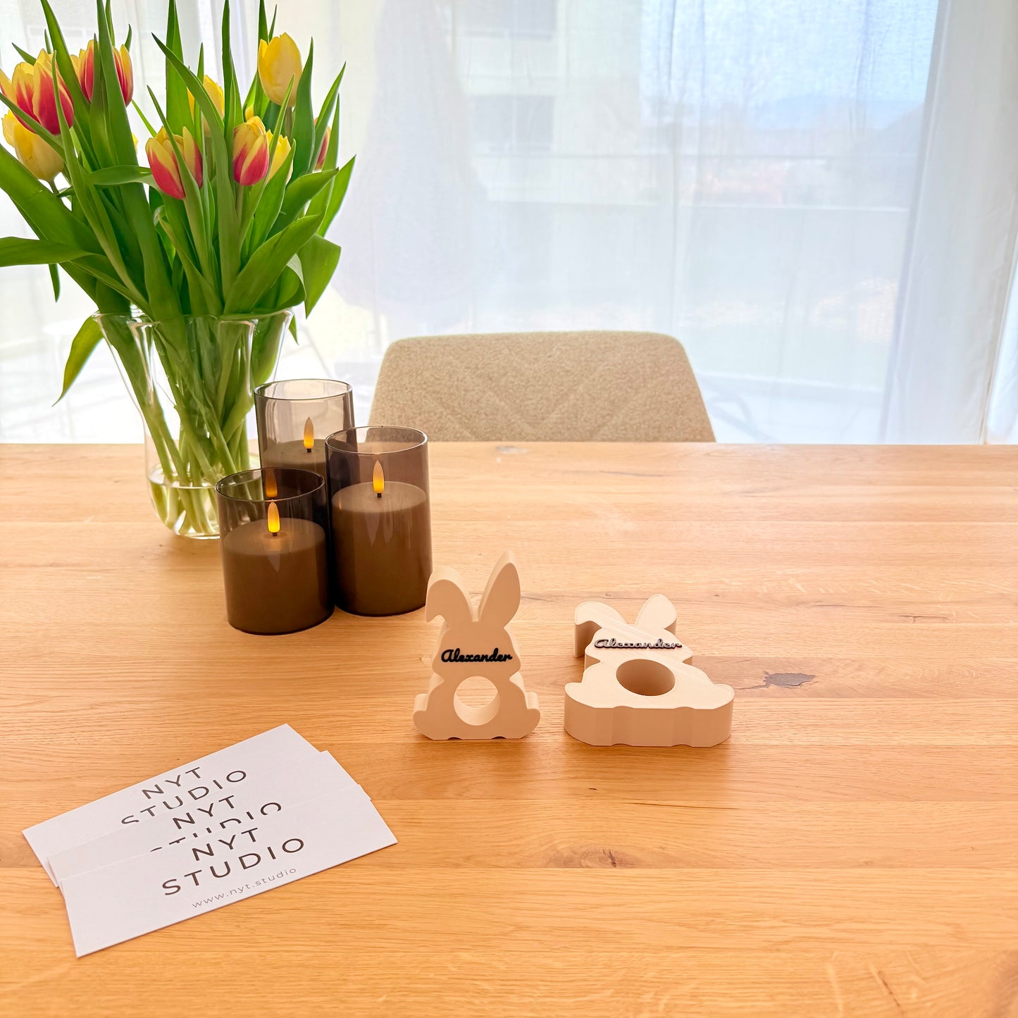 Serviettenhalter mit Namen - personalisierte Osterdeko