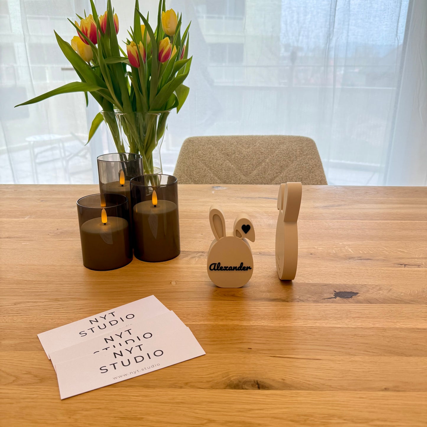 Oster Aufsteller mit Namen - personalisierte Osterdeko