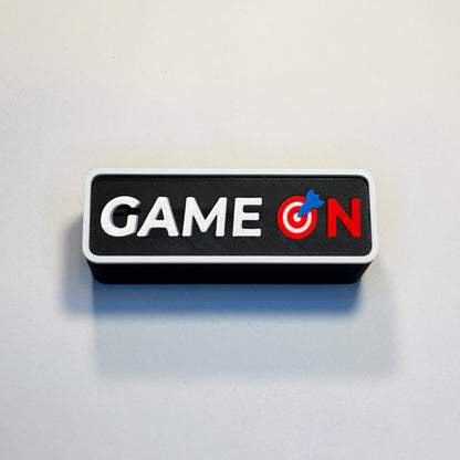 Wall mount "Game On" for 3 darts